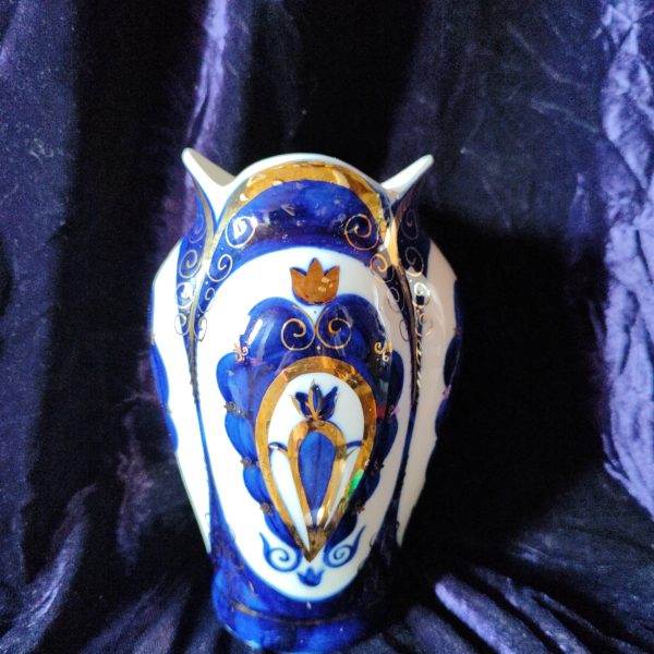 Ваза кобальт и золото. Кисловодский завод. 1970-1980-е гг.